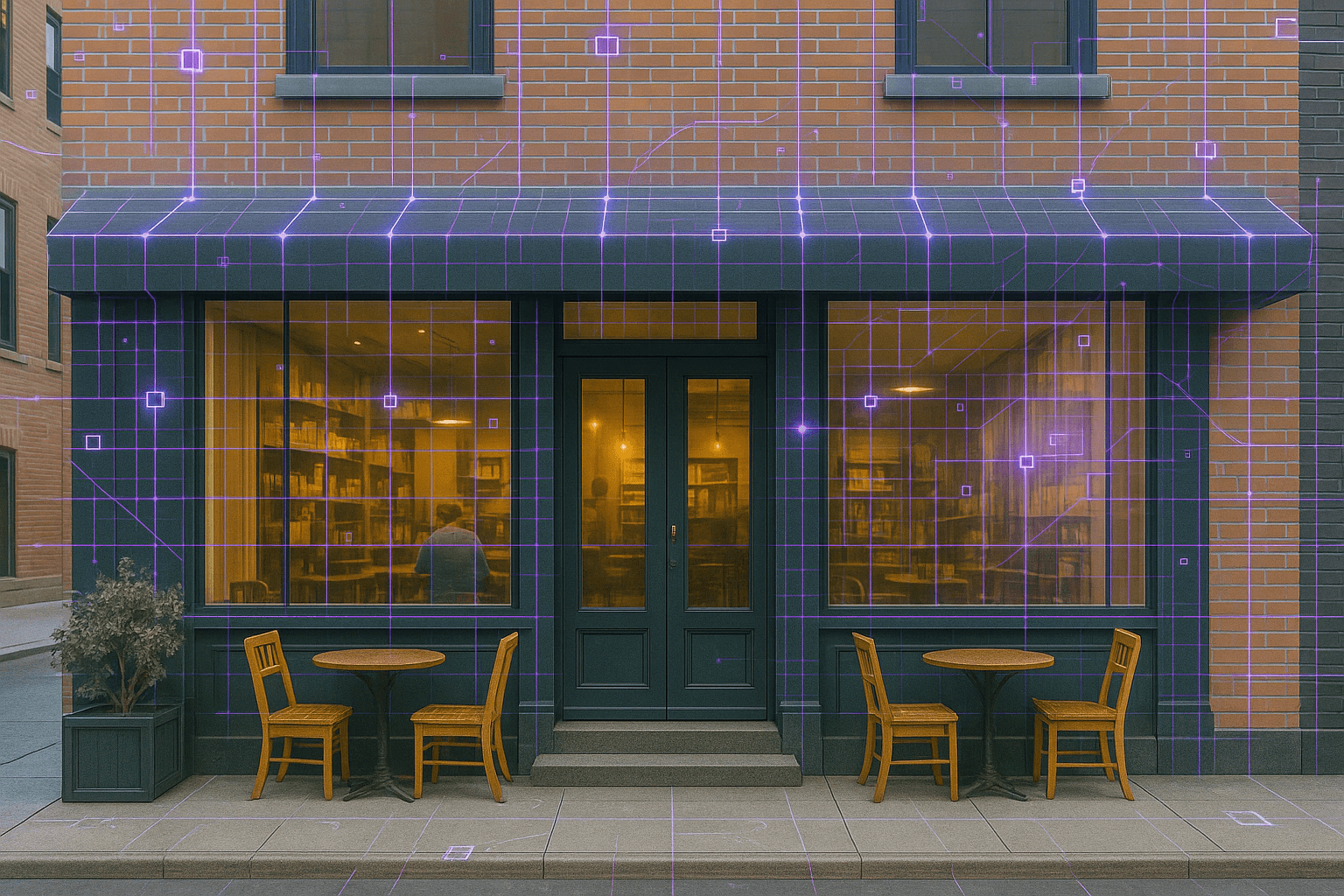 Storefront overlaid with Lariat location intelligence